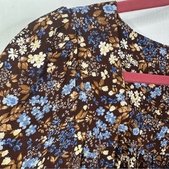 NEW Reformation Size M The Blake Puff Long Sleeves Square Neck Mini Shift Dress - Picture 3 of 10